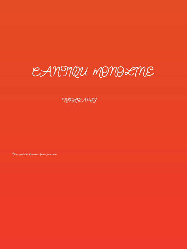 Cantiqu Monoline Poster