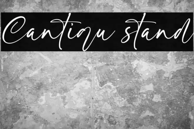 Cantiqu stand Font examples