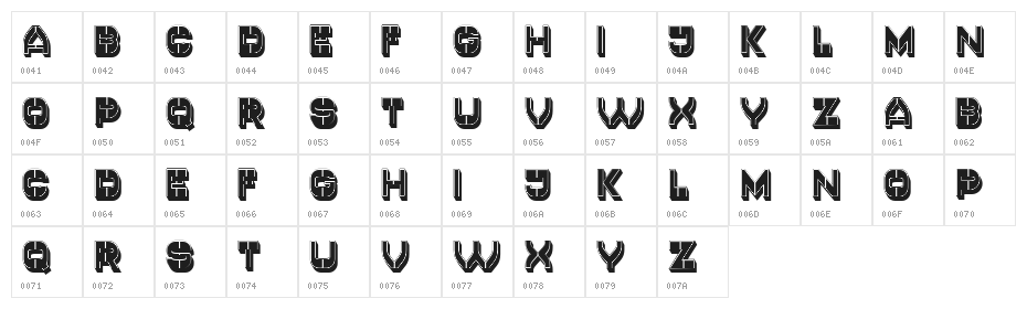 Canto Filled Regular Character Map
