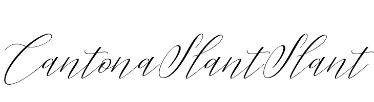 Cantona Slant Slant  免费字体下载