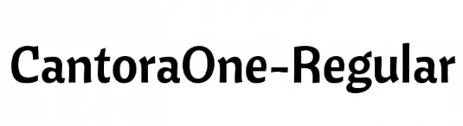 CantoraOne-Regular  Frei Schriftart Herunterladen