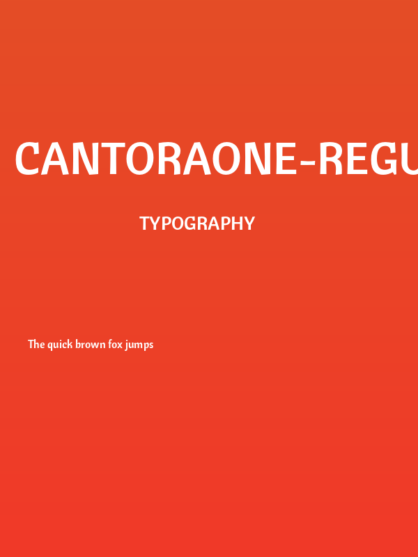CantoraOne-Regular Poster