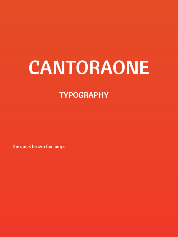 CantoraOne Poster