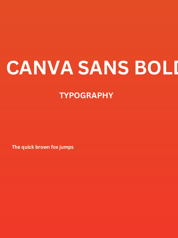Canva Sans Bold Poster