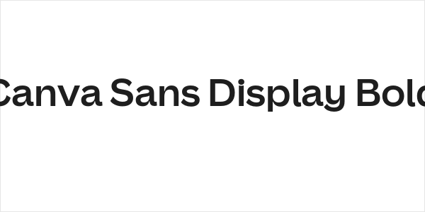 Canva Sans Display Bold Logo