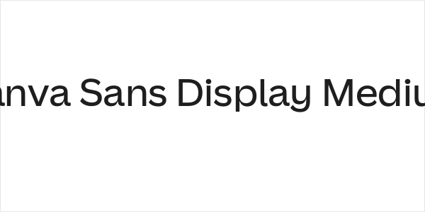 Canva Sans Display Medium Logo