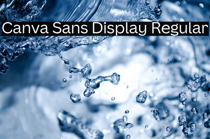 Canva Sans Display Regular Example 1