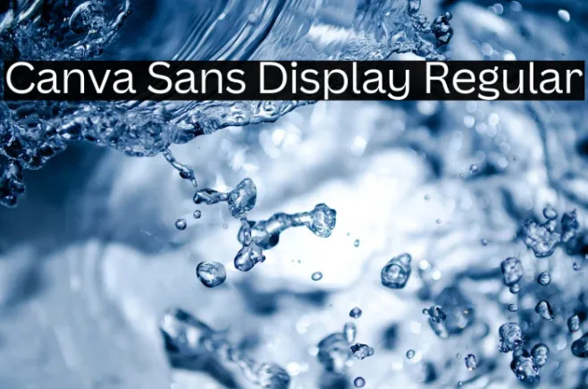 Canva Sans Display Regular Example 1