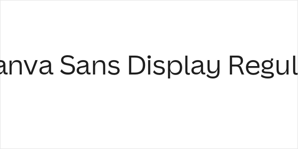 Canva Sans Display Regular Logo