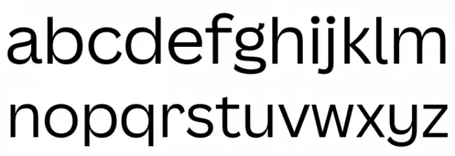 Canva Sans Display Regular Font Litere mici