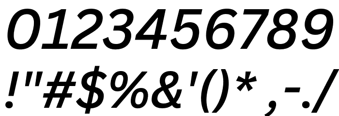 Canva Sans Medium Italic Font OTHER CHARS