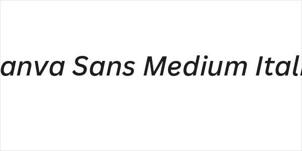 Canva Sans Medium Italic Logo