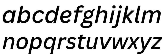 Canva Sans Medium Italic Font LOWERCASE