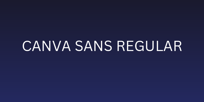 Canva Sans Regular Social Header