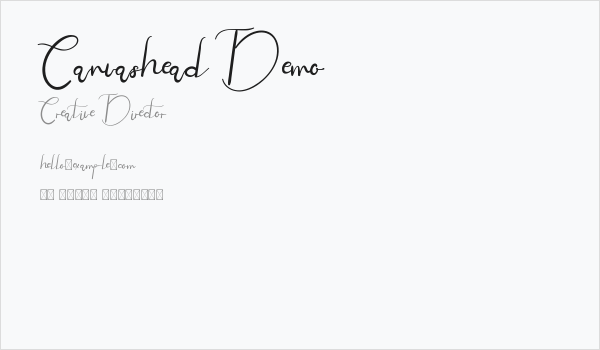Canvashead Demo Business Card