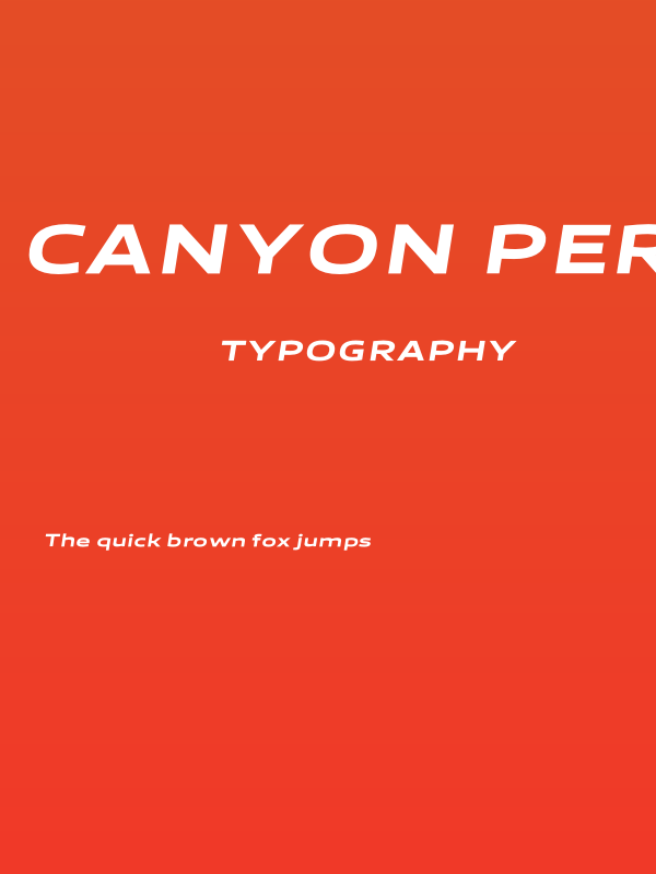 Canyon PERSONAL USE ONLY ExtraBold Italic Poster
