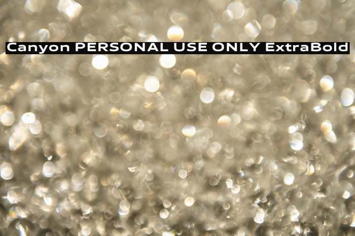 Canyon PERSONAL USE ONLY ExtraBold Example 2