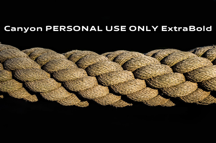 Canyon PERSONAL USE ONLY ExtraBold Example 3