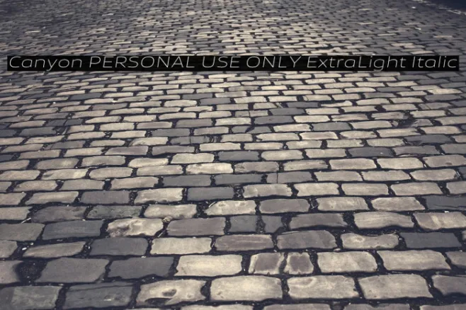 Canyon PERSONAL USE ONLY ExtraLight Italic Example 3