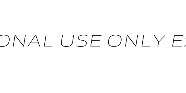 Canyon PERSONAL USE ONLY ExtraLight Italic Logo