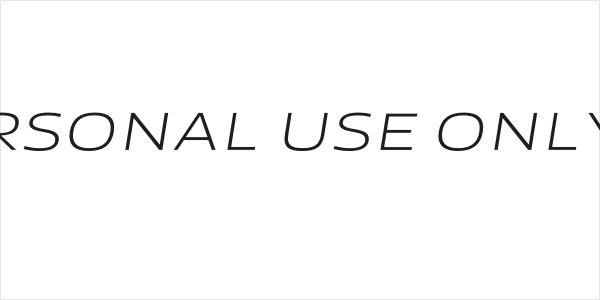 Canyon PERSONAL USE ONLY Light Italic Logo
