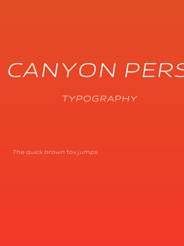 Canyon PERSONAL USE ONLY Light Italic Poster