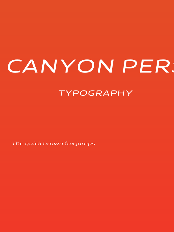 Canyon PERSONAL USE ONLY Medium Italic Poster