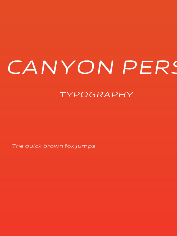 Canyon PERSONAL USE ONLY Regular Italic Poster