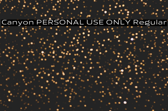 Canyon PERSONAL USE ONLY Regular Example 3