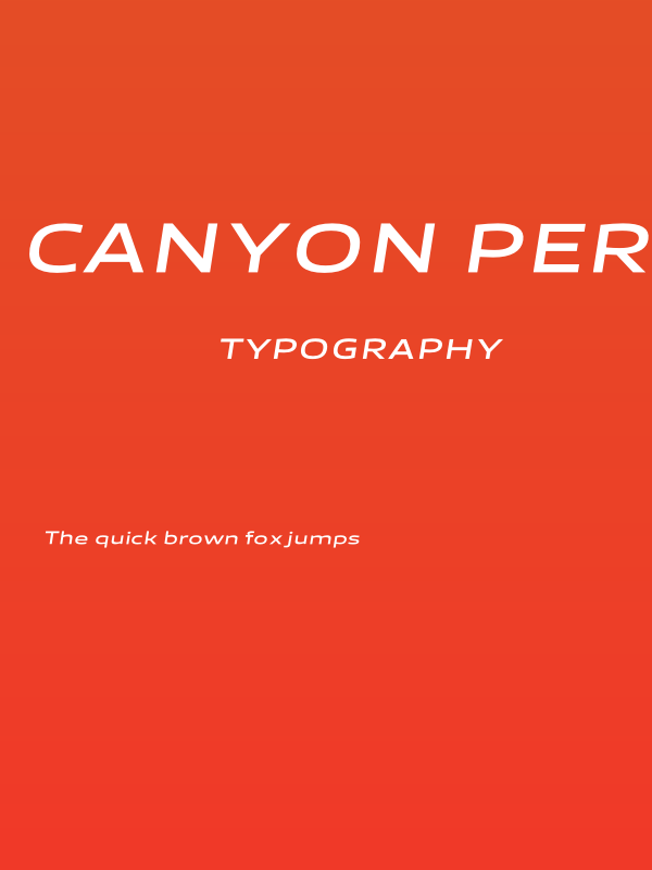 Canyon PERSONAL USE ONLY SemiBold Italic Poster