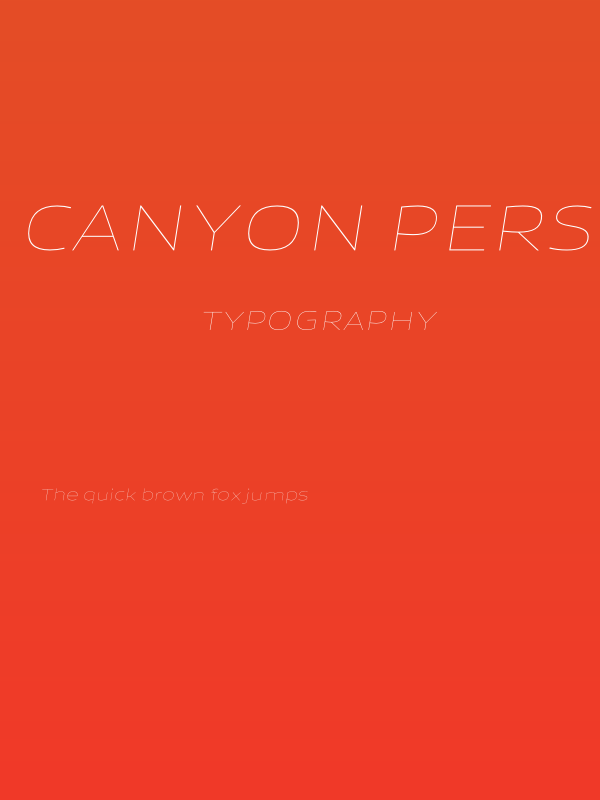 Canyon PERSONAL USE ONLY Thin Italic Poster