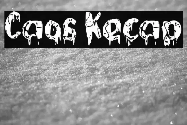 Caos Kecap Font examples