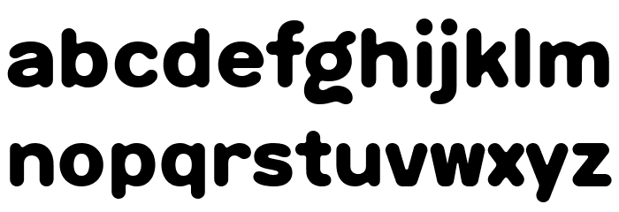 Caoutchouc Font LOWERCASE