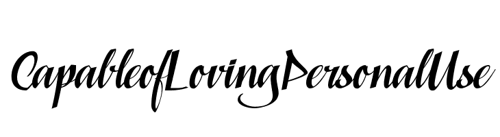Capable of Loving Personal Use   لخطوط تنزيل