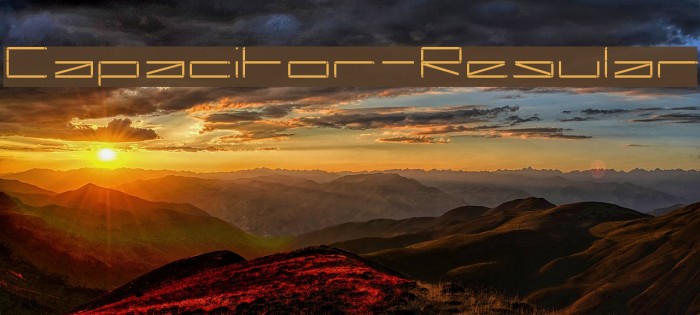 Capacitor-Regular Font examples