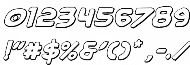 Caped Crusader 3D Italic Polices AUTRES CHARS