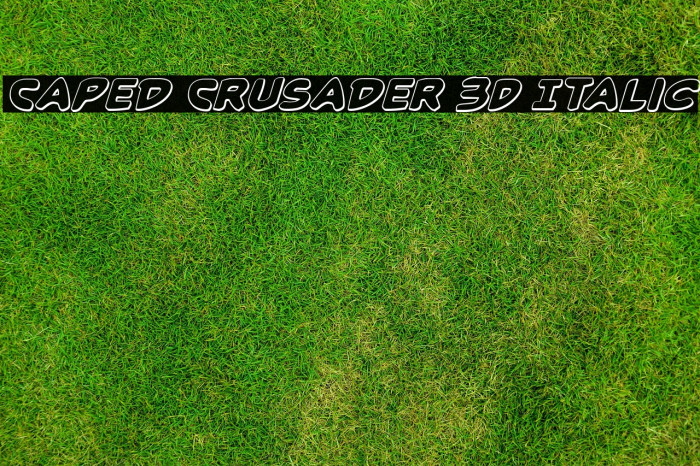 Caped Crusader 3D Italic Example 1
