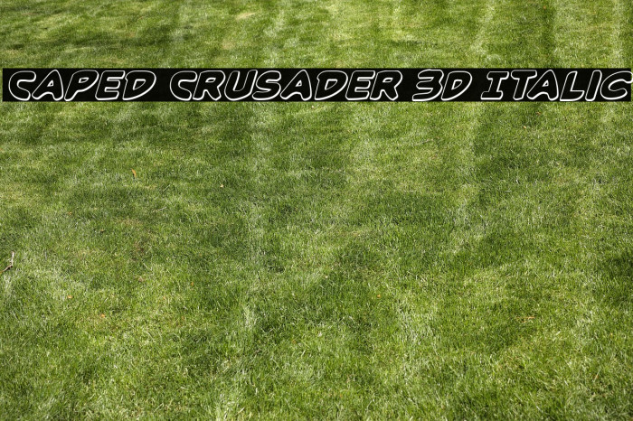 Caped Crusader 3D Italic Example 3
