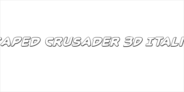 Caped Crusader 3D Italic Logo