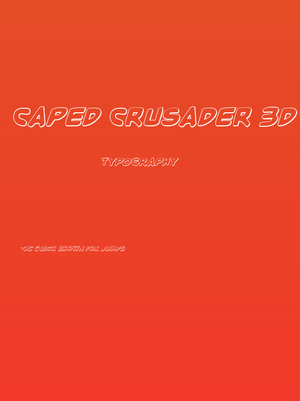 Caped Crusader 3D Italic Poster