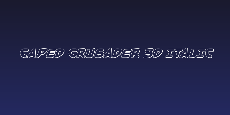 Caped Crusader 3D Italic Social Header
