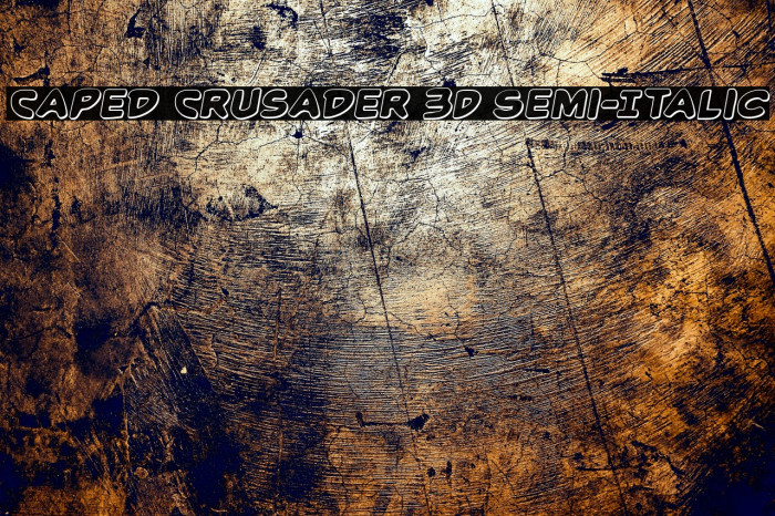 Caped Crusader 3D Semi-Italic Example 3