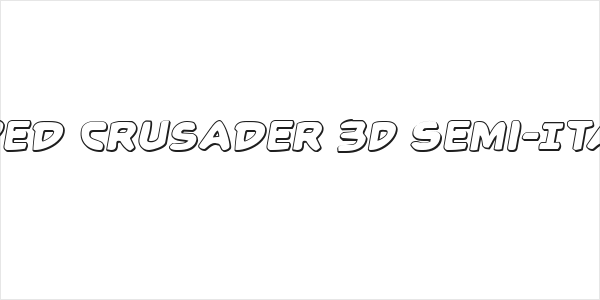 Caped Crusader 3D Semi-Italic Logo