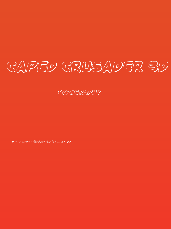 Caped Crusader 3D Semi-Italic Poster