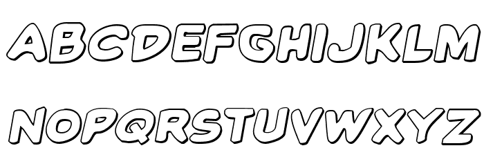 Caped Crusader 3D Semi-Italic フォント 小文字