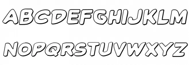 Caped Crusader 3D Semi-Italic フォント 小文字