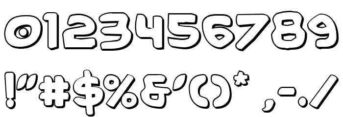 Caped Crusader 3D フォント その他の文字