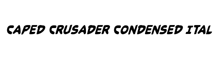 Caped Crusader Condensed Ital  免费字体下载