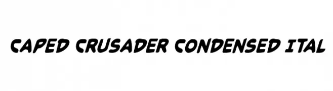 Caped Crusader Condensed Ital  les polices de caractères gratuit tlcharger