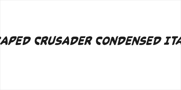 Caped Crusader Condensed Ital Logo